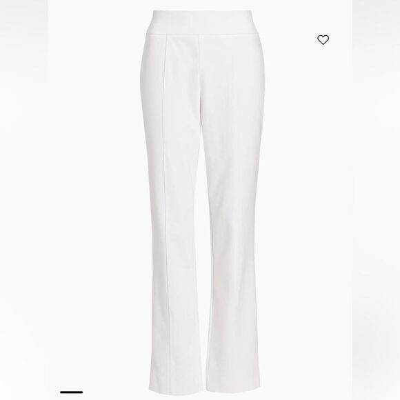 Saks Fifth Avenue COLLECTION‎ Knit Straight-Leg Pants size 14 white NWT in pkg - Picture 1 of 6